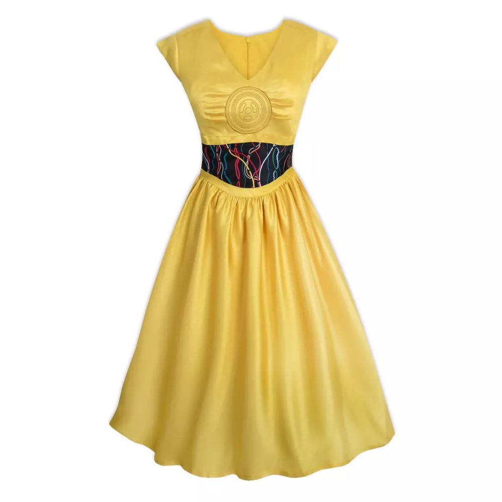 Disney Star Wars Yellow C-3PO Midi Dress